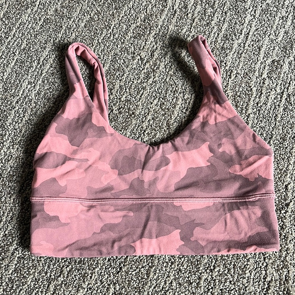 LULULEMON SPORTS BRA CAMO PINK